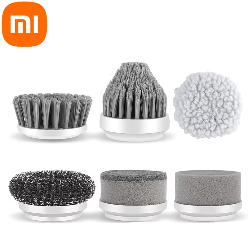 Xiaomi  Electric Scrubber Spin Cleaning Brush Power Scrubber with 6Replaceable Brush Heads Electric Cleaning Brush Bathroom